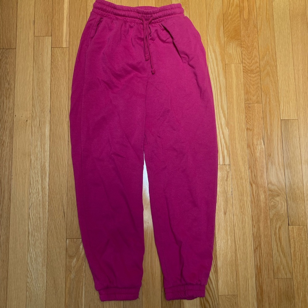 Pink Jogger Sweatpants from Zara in Size Medium